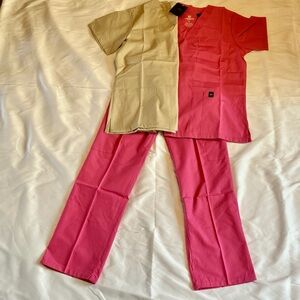 Uniform World Pink Scrub Set With Bonus Top!